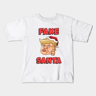 Christmas Trump Fake Santa Kids T-Shirt